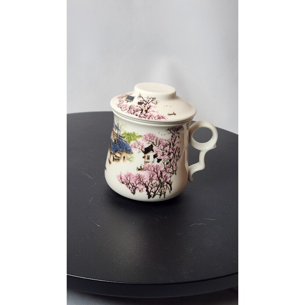 TEANAGOO Japanese Tea-Mug with Strainer and Lid, 13.7 OZ,  Portable...